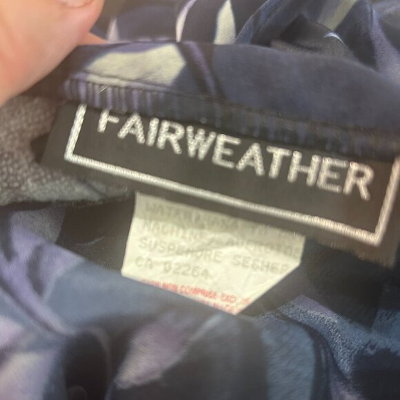 Vintage Fairweather Blue Floral Chiffon Maxi Dress Sz 6 Prom Evening Gown - Picture 5 of 6